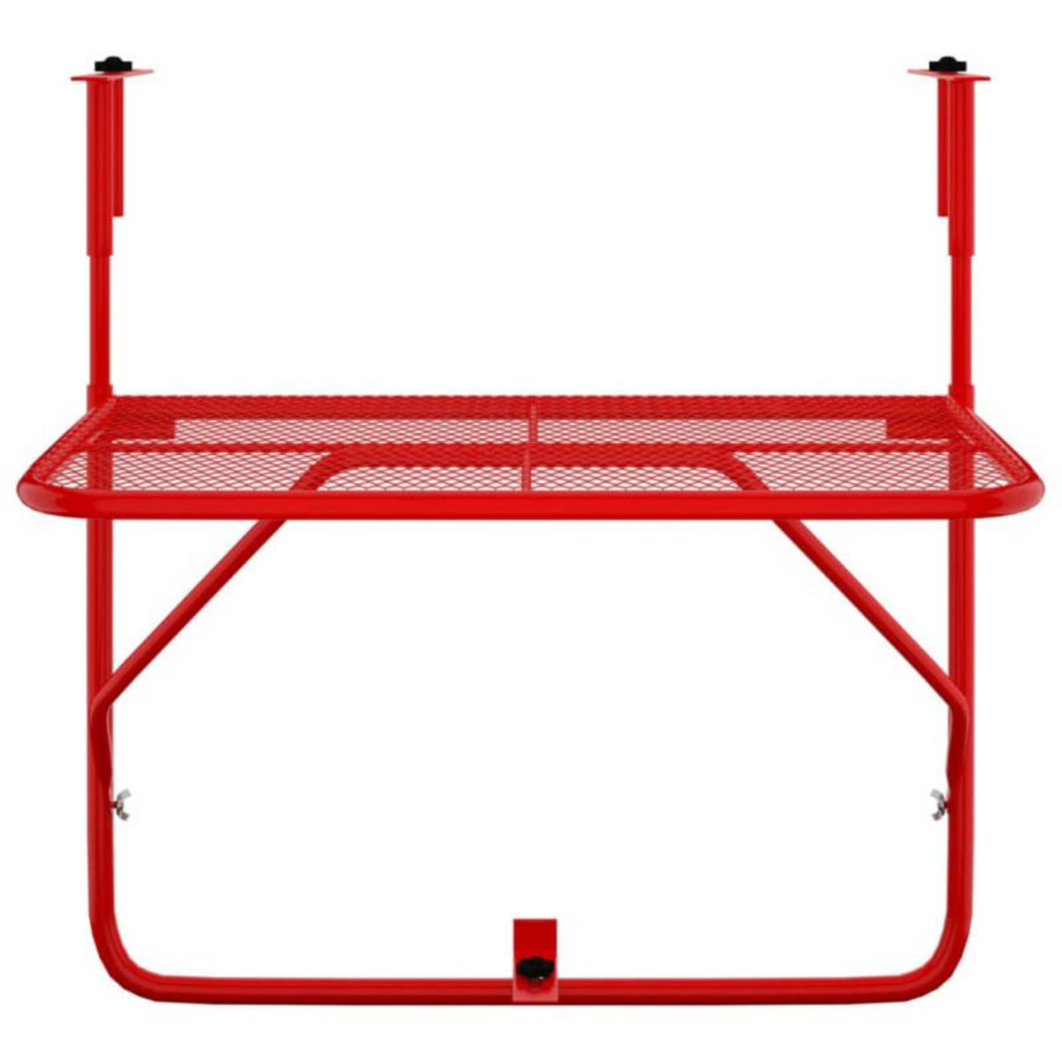 VIDAXL Table de balcon Rouge 60x40 cm Acier