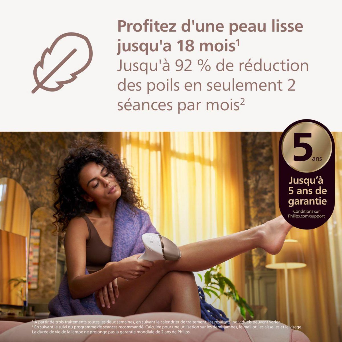 Philips Epilateur lumière pulsée IPL BRI955/01