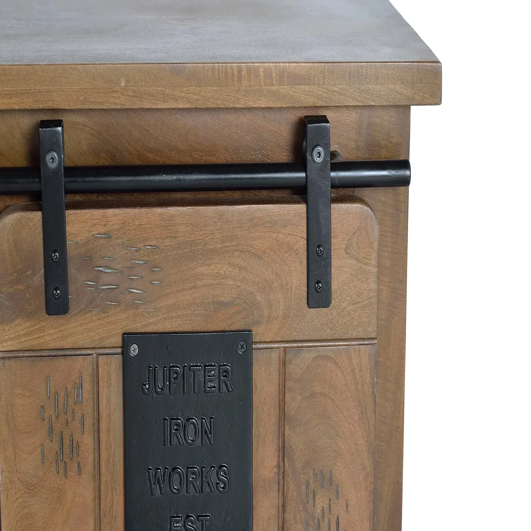 Voir la diapositive 4 : GINER Y COLOMER SL Meuble tv en bois de manguier 130 cm style industriel