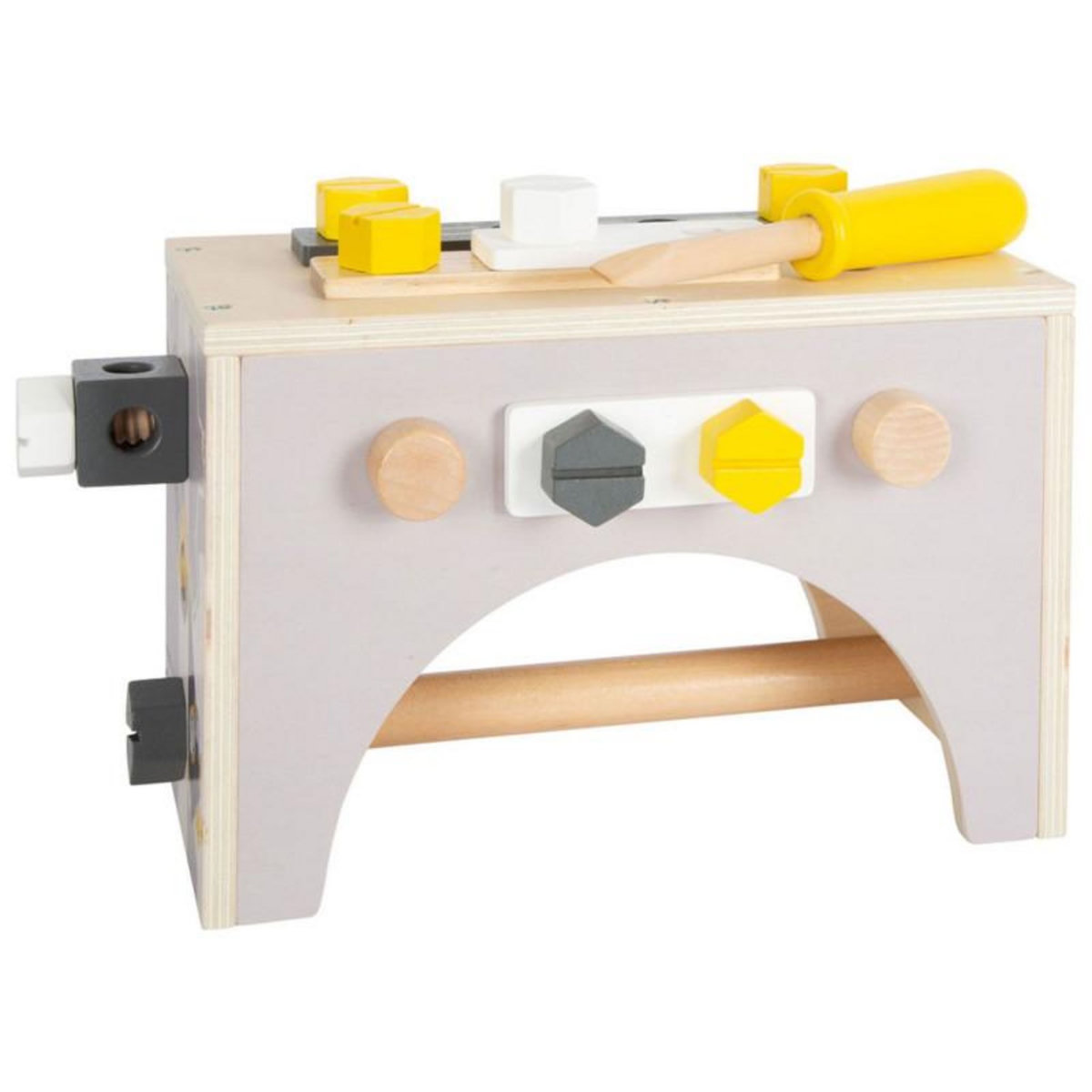 SMALL FOOT Small Foot - Wooden Toolbox 2in1, 28pcs. 11809