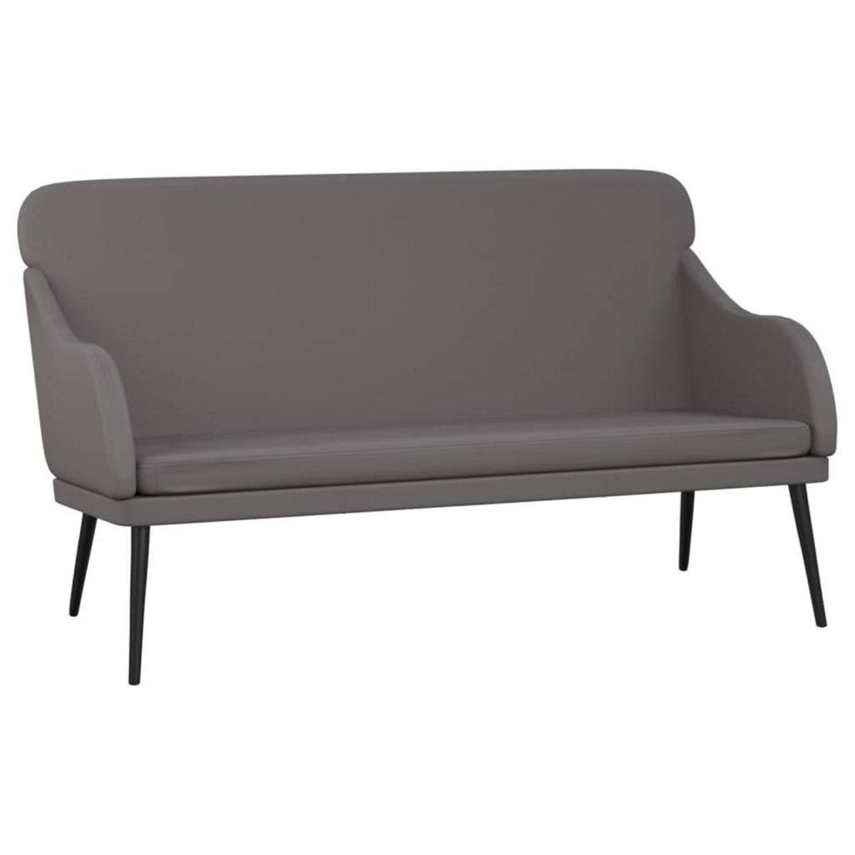 VIDAXL Banc Gris 110x76x80 cm Similicuir