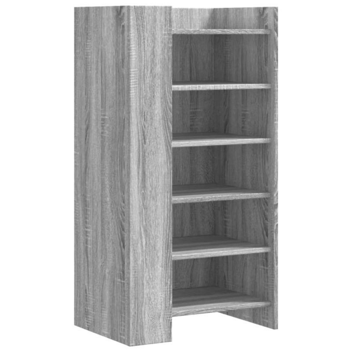 VIDAXL Armoire à chaussures sonoma gris 52x37,5x100 cm