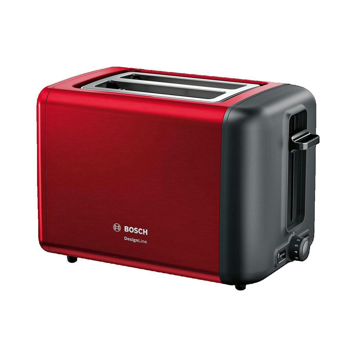 BOSCH Grille pain Bosch TAT3P424 2 tranches noir et rouge