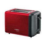 BOSCH Grille pain Bosch TAT3P424 2 tranches noir et rouge