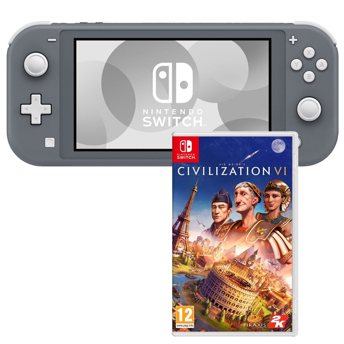 NINTENDO EXCLU WEB Console Nintendo Switch Lite Grise + Civilization VI
