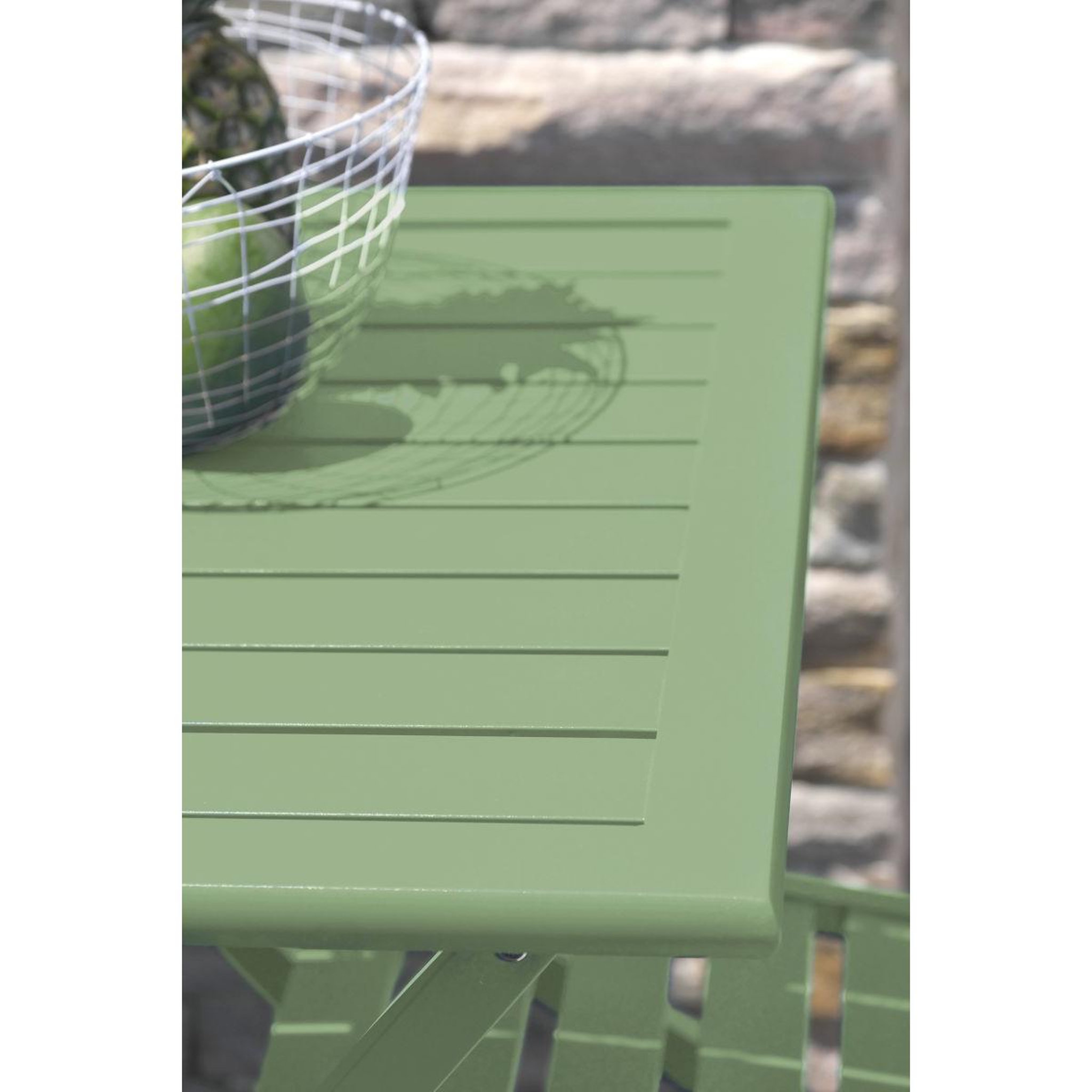 Voir la diapositive 2 : Paris Prix Table de jardin pliante  marius  70cm vert lagune
