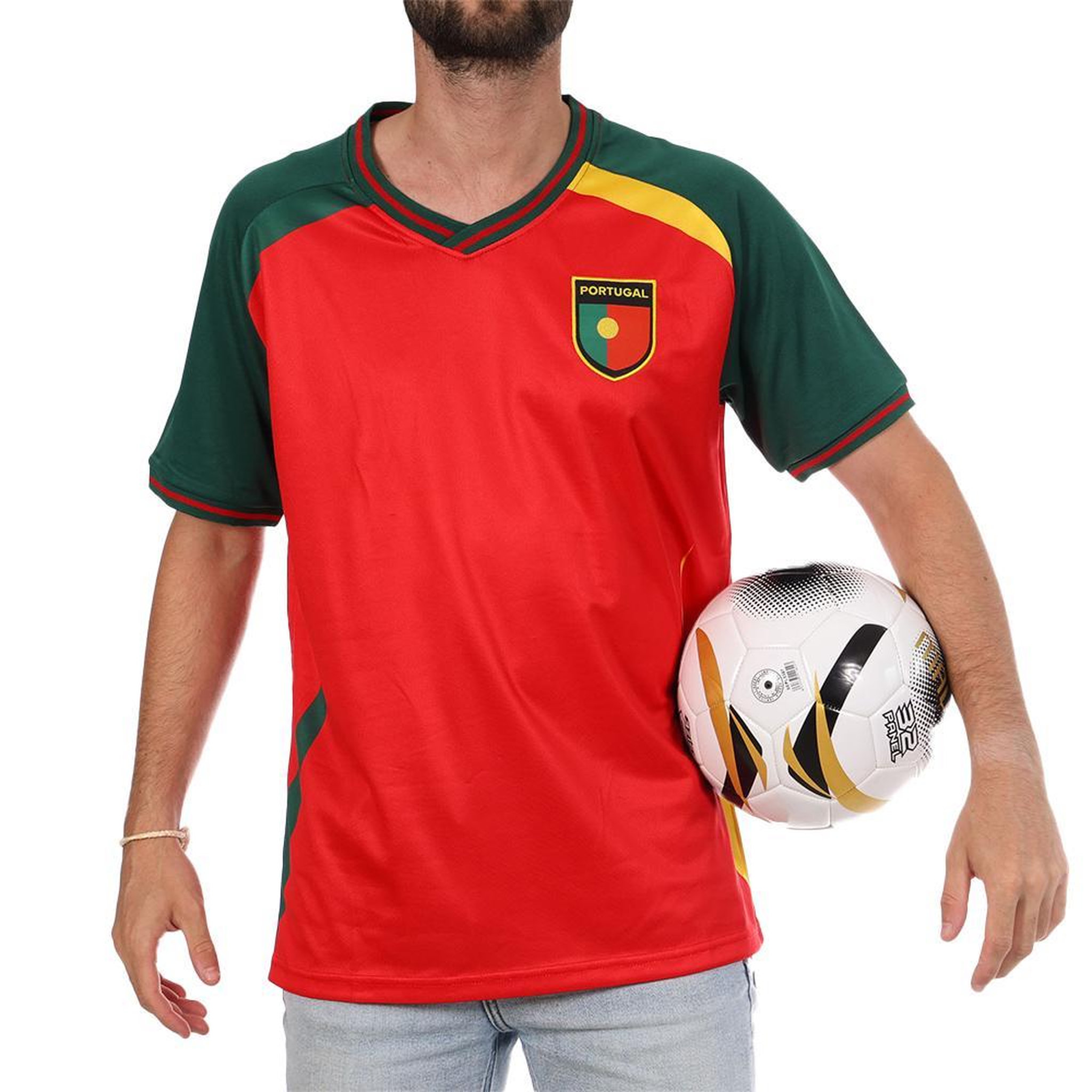 SPORTZONE Portugal maillot supporter rouge mixte sport zone. Coloris disponibles : Rouge