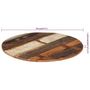 Voir la diapositive 6 : VIDAXL Dessus de table rond 70 cm 15-16 mm Bois de recuperation