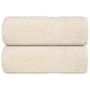 Voir la diapositive 1 : VIDAXL Serviettes de visage 2 pcs crème 30x30 cm 360 g m² 100% coton