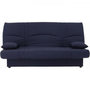 Voir la diapositive 1 : MARKET24 Banquette clic clac 3 places - Tissu bleu foncé - Style Contemporain - L 190 x P 92 cm - DREAM