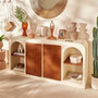 Voir la diapositive 3 : ATMOSPHERA Buffet Design 2 Portes  Sienna  165cm Beige