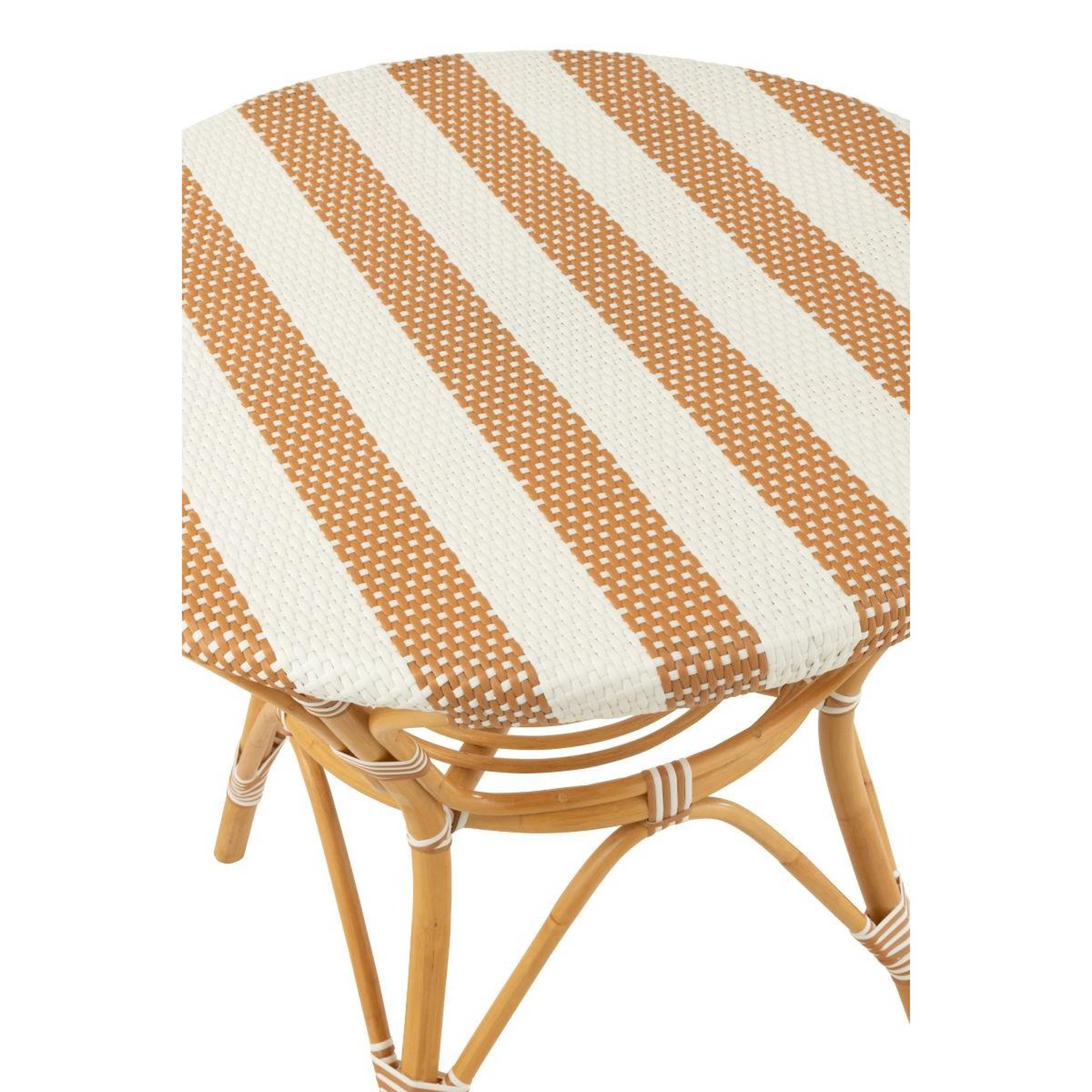 Voir la diapositive 4 : J-LINE Table à manger en rotin  danial  90cm blanc