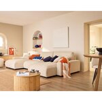 LISA DESIGN Pivoine - canapé panoramique en u - 7 places - convertible avec coffre - en velours côtelé. Coloris disponibles : Beige, Bleu, Gris, Vert, Orange