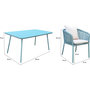 Voir la diapositive 3 : Habitat et Jardin Salon de jardin repas   Léna  - 194 x 70 x 73 cm - Vert
