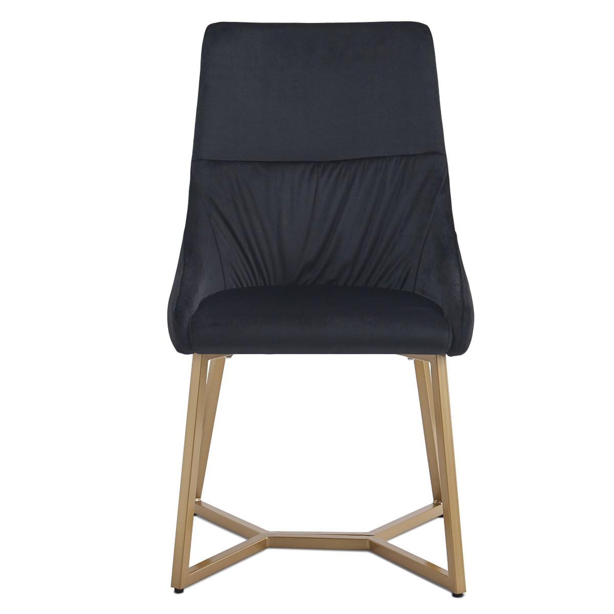 Voir la diapositive 3 : Paris Prix Lot de 2 chaises matelassées en velours  elba  88cm noir