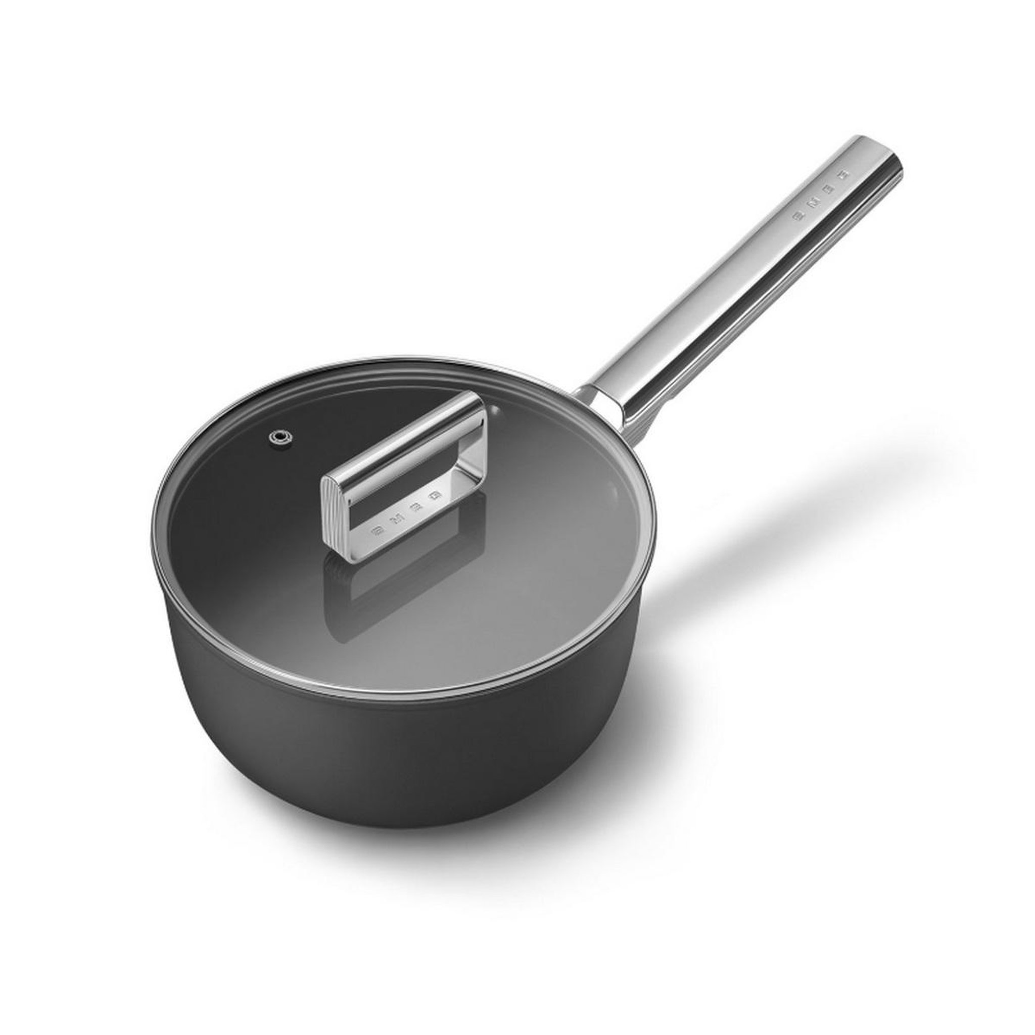 Voir la diapositive 2 : SMEG Casserole noir mat 20cm + couvercle - SPF2012BLM
