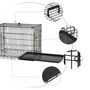 Voir la diapositive 3 : PAWHUT Cage caisse de transport pliante pour chien en métal noir 91 x 61 x 67 cm