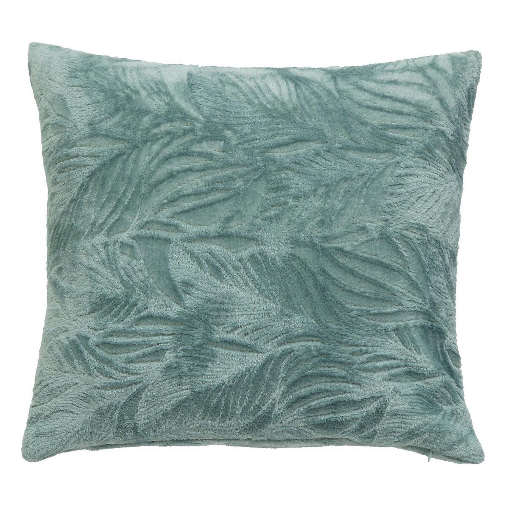 ATMOSPHERA Coussin déco flanelle  ryo  40x40cm bleu givre