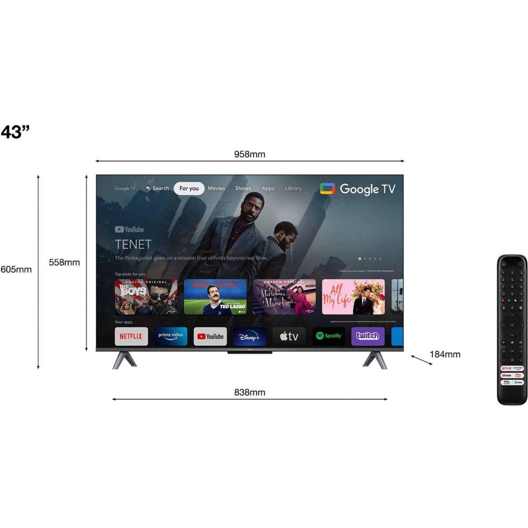 Voir la diapositive 4 : TCL TV QLED 43C645
