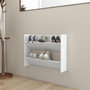 Voir la diapositive 1 : VIDAXL Armoire a chaussures murale Blanc 80x18x60 cm Agglomere