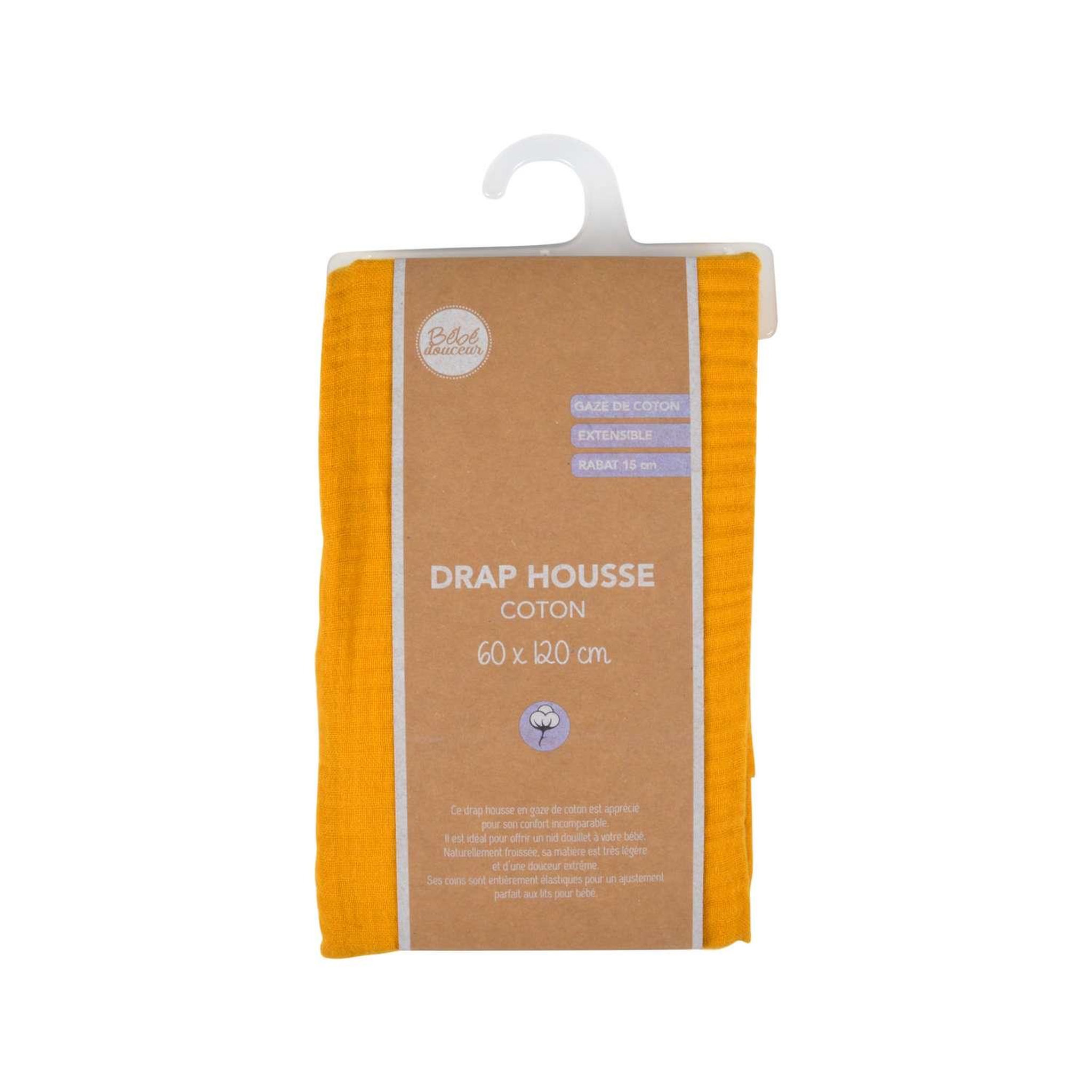 Voir la diapositive 3 : BEBE DOUCEUR Drap housse en gaze de coton - 100% Coton