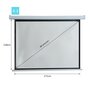 Voir la diapositive 3 : HOMCOM Ecran de projection motorisé home-cinéma format 4:3 84 pouces 171L x 128H cm blanc