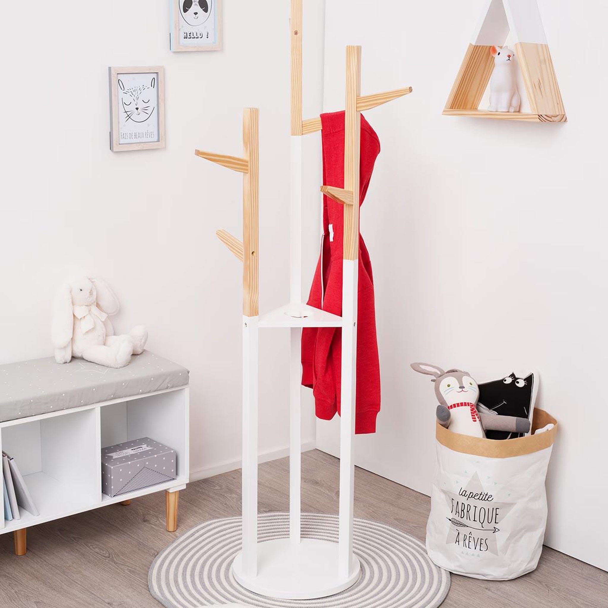 Voir la diapositive 3 : Atmosphera Kids Porte-manteau enfant  kids  135cm blanc
