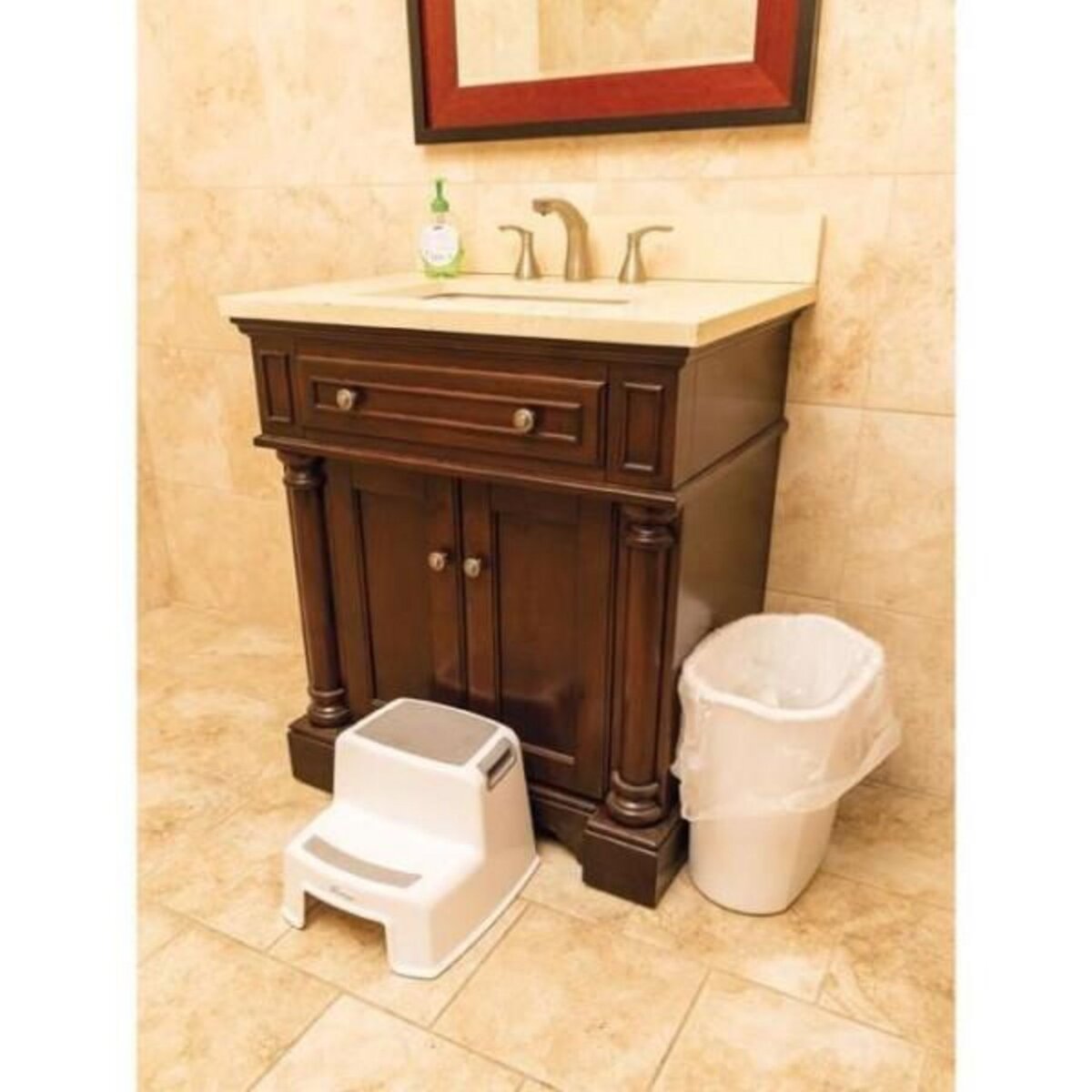 MARKET24 Transat - Anneau Tabouret marchepied - DREAMBABY - 2 Up - Antidérapant et texturé - Jusqu'a 80 kg pour les petits et les adultes - Gris