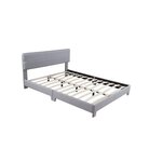 CONCEPT USINE Lit design 160x200 gris LINCOLN