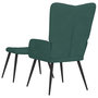Voir la diapositive 5 : VIDAXL Chaise de relaxation avec tabouret Vert fonce Velours