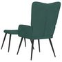 Voir la diapositive 5 : VIDAXL Chaise de relaxation avec tabouret Vert fonce Velours