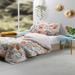Les Ateliers du Linge Parure housse de couette 100% coton 57fils marna. Coloris disponibles : Rose