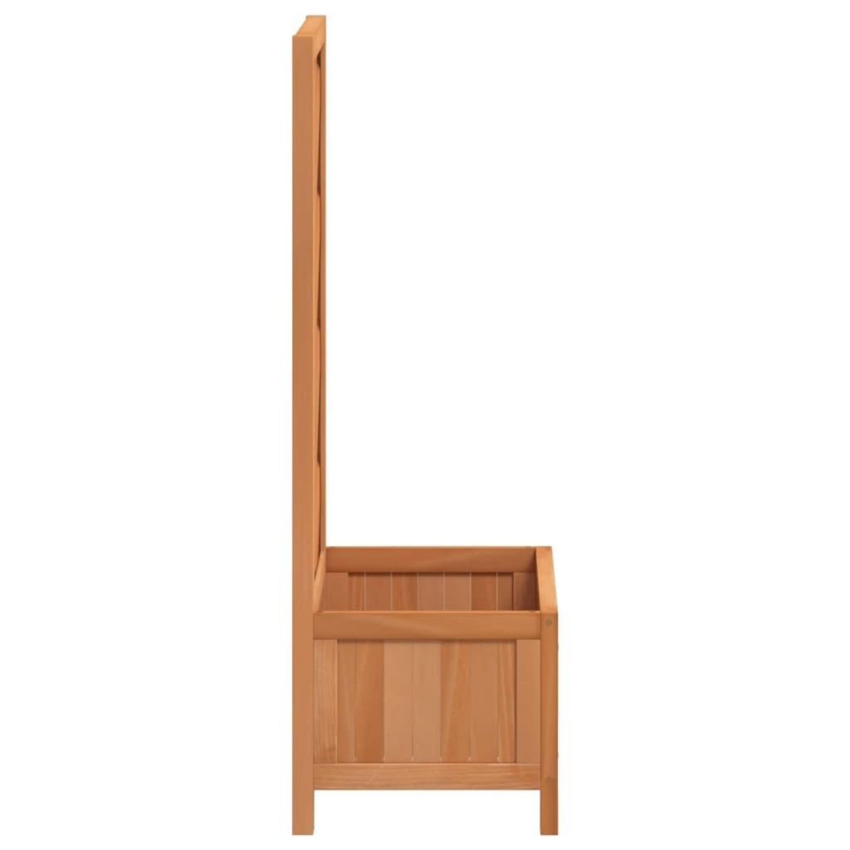 VIDAXL Jardiniere avec treillis marron bois massif de sapin