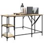 Voir la diapositive 3 : VIDAXL Bureau chene sonoma 139x139x75 cm bois d'ingenierie