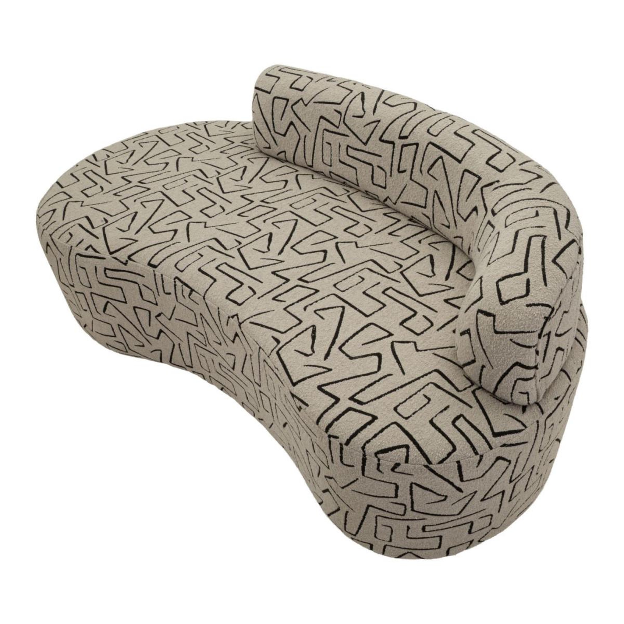 Voir la diapositive 4 : Paris Prix Canapé 2 places  nairobi  176cm beige & noir