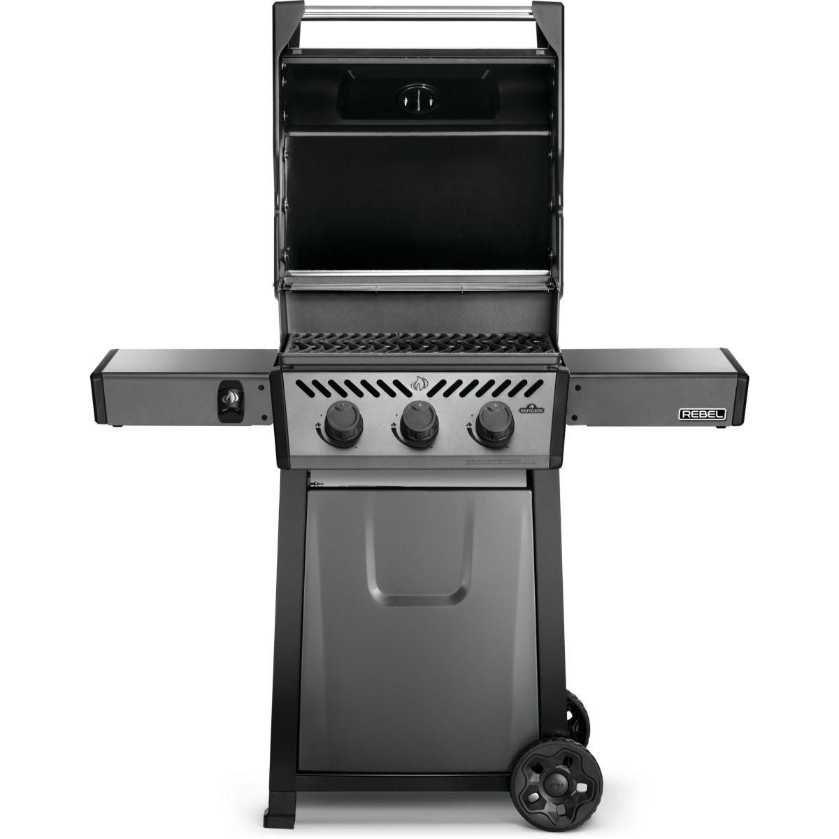 NAPOLEON Barbecue gaz Freestyle F365PGT-FR gris noir 3 brûleurs sur chariot, 51x45 cm