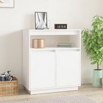 VIDAXL Buffet Blanc 70x34x80 cm Bois massif de pin