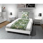 SOLEIL D'OCRE Parure de draps en coton 57 fils NOUMEA, par Soleil d'ocre. Coloris disponibles : Vert, Noir