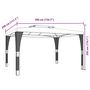 Voir la diapositive 6 : VIDAXL Tonnelle a double toit creme 3,98x2,98 m acier