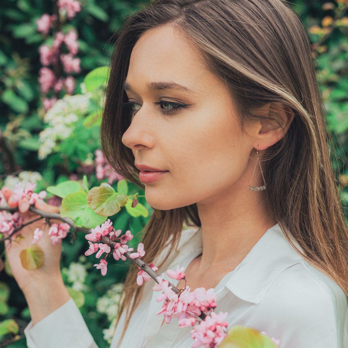 SLOYA Boucles d'oreilles Piana en pierres Labradorite