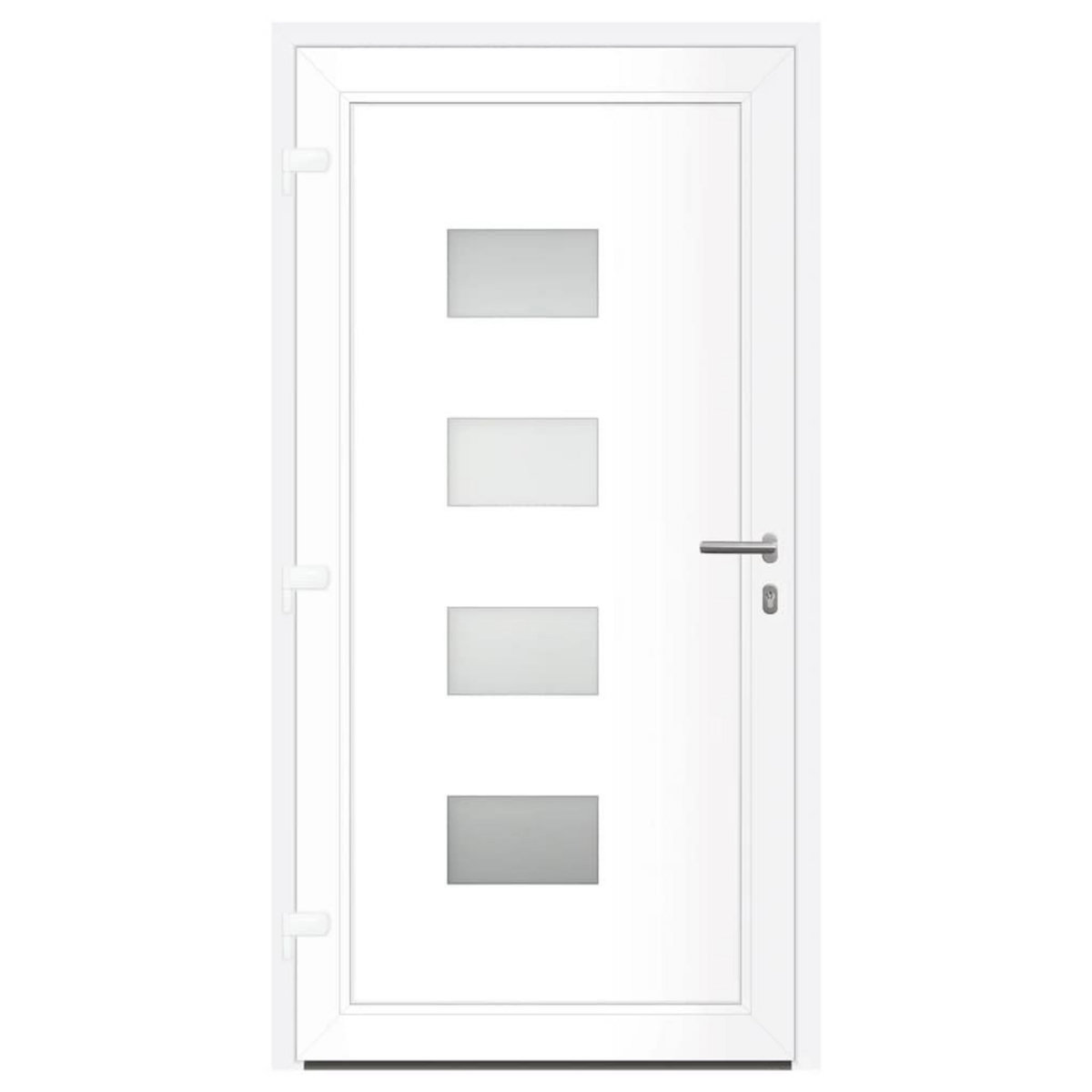 VIDAXL Porte d'entree Blanc 100x200 cm Aluminium et PVC