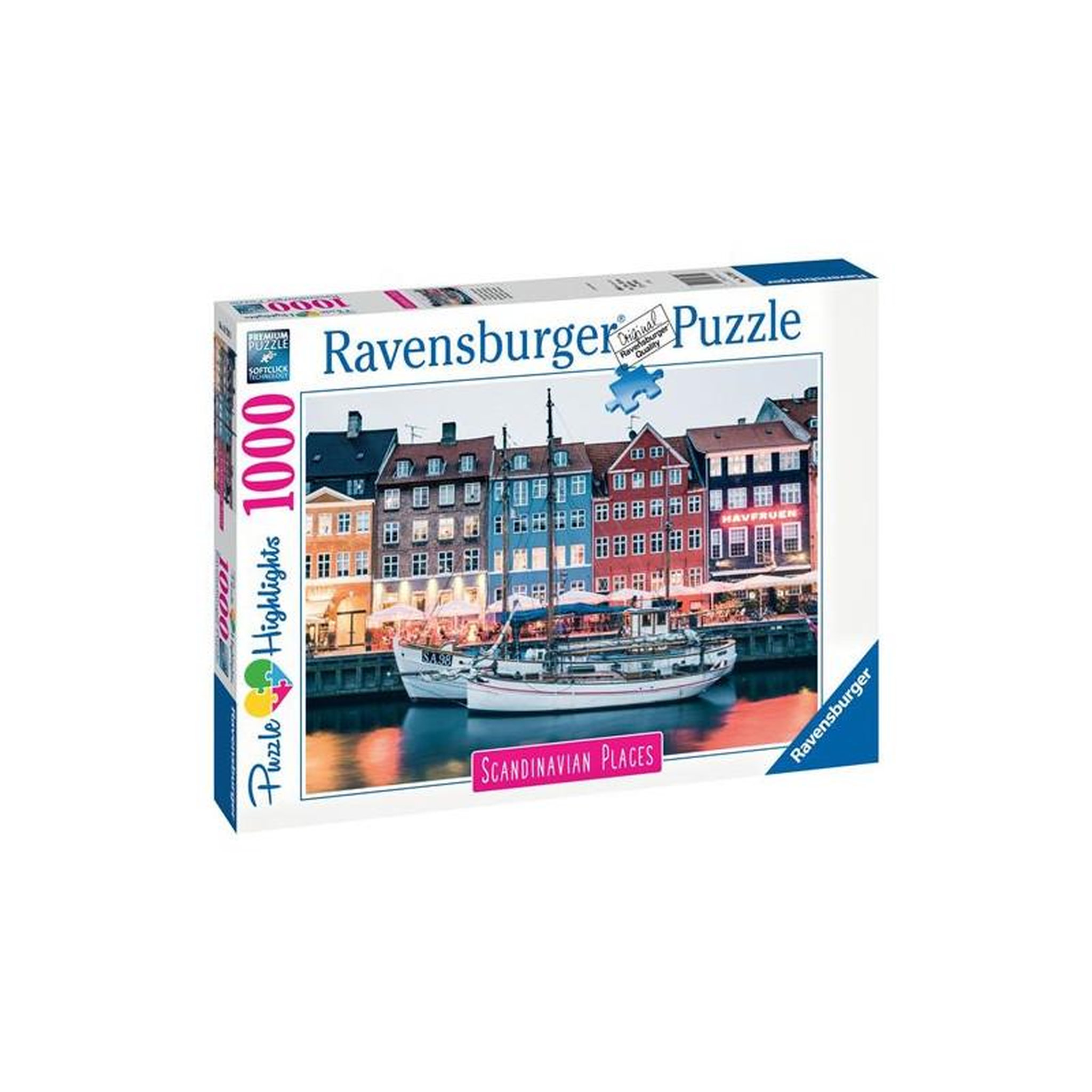 RAVENSBURGER Puzzle 1000 pièces Copenhague Danemark – Paysage urbain – Adulte – Ravensburger