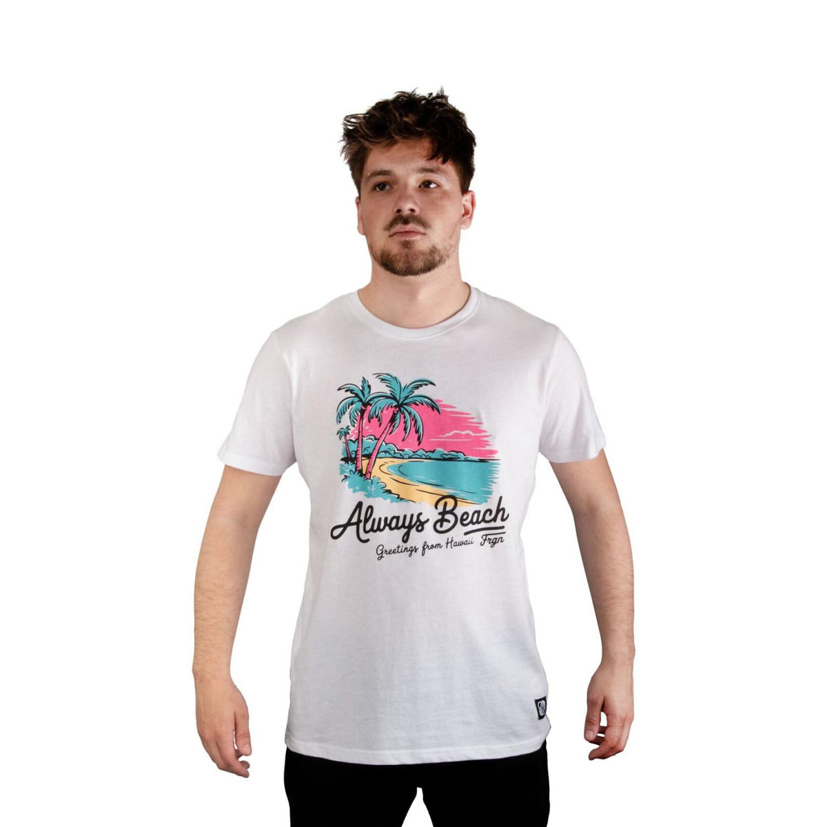 FREEGUN T-shirt homme en jersey 140GSM imprimé devant Hawaii