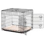 PAWHUT Cage caisse de transport pliante pour chien en métal noir 106 x 71 x 76 cm matelas fourni