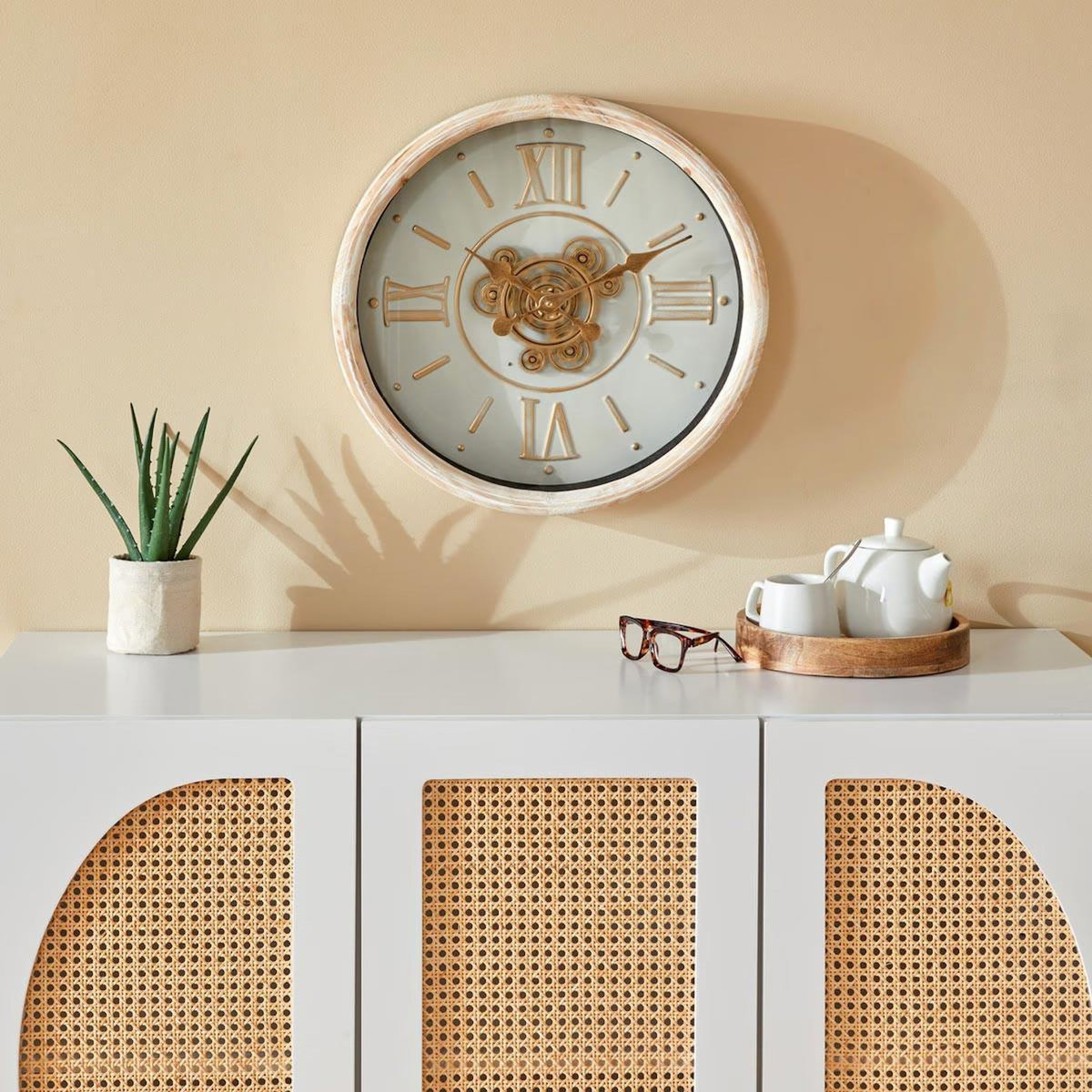 ATMOSPHERA Horloge Murale Mécanisme  Sonika  49cm Beige