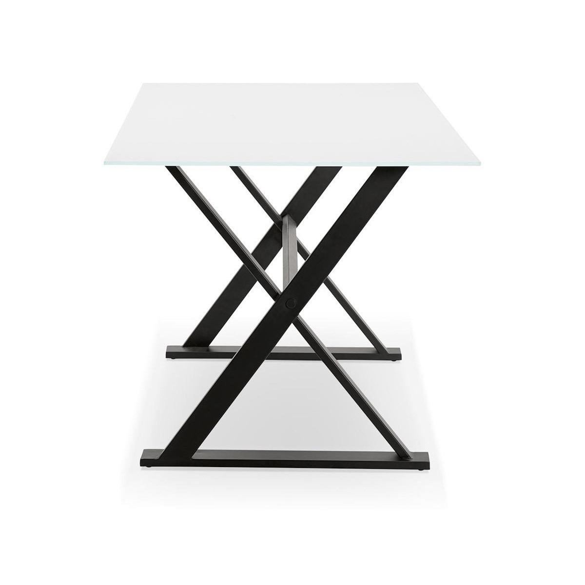 Paris Prix Table Design en Verre  Trinidad  160cm Blanc