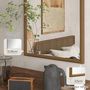 Voir la diapositive 4 : HOMCOM Miroir mural arche, 110 x 65 cm cadre en bois, miroir arqué pour le salon, la chambre, l'entrée, brun foncé