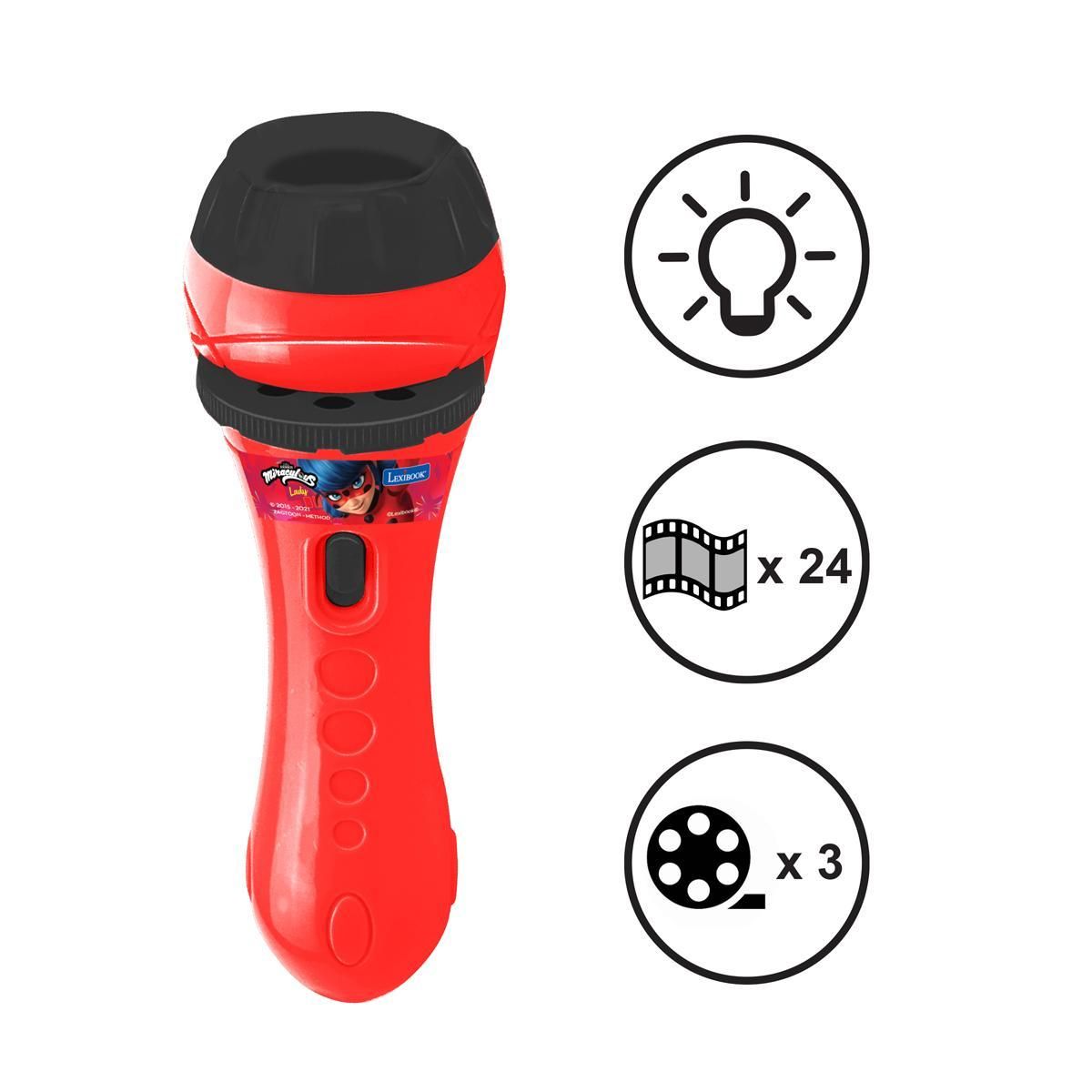 Lexibook Projecteur à histoires et lampe torche Miraculous