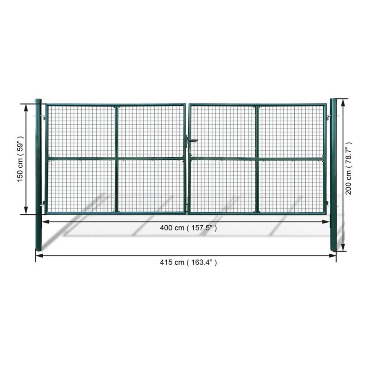 VIDAXL Portillon Maille 415 x 200 cm / 400 x 150 cm
