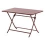 Voir la diapositive 1 : HESPERIDE Table de jardin pliante rectangulaire 4 places GREENSBORO - Lie de vin